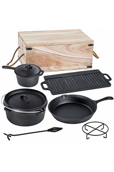 Michelangelo Set de vase de gătit din fontă Parilla, 9 piese