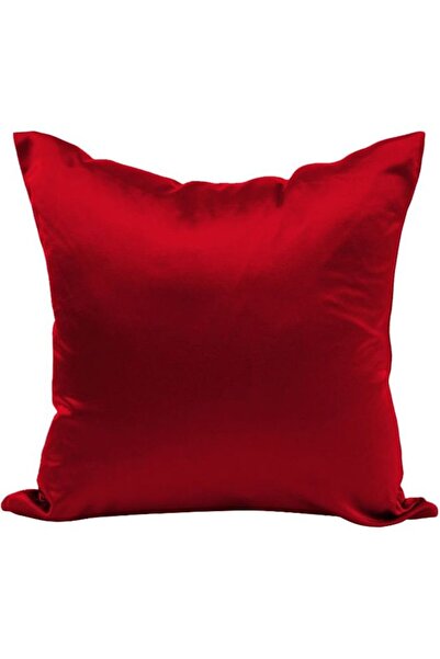 Generic Silks and Satin Cushion Cover Red