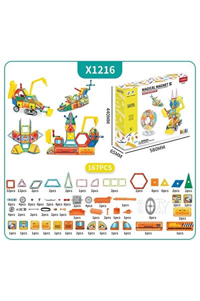 Magical Magnet Set magnetic de construcție II, 167 piese