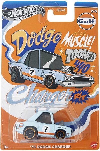 HOT WHEELS دودج تشارجر موديل 1970، سلسلة سيلفر، سلسلة تونيد 2/5، مصبوبة بمقياس 1:64