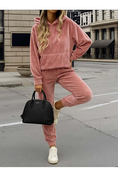 Buticul Marei Trening Catifea - Set 2 Piese: Hanorac + Pantaloni