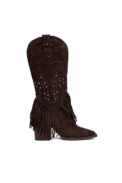 Alma en Pena cowboy boots woman Coffee