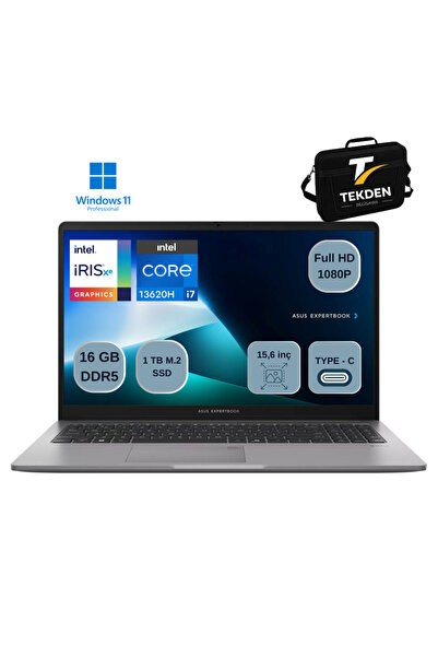 ASUS Expertbook B1 B1503CVA Intel Core I7-13620H 16GB DDR5 1TB SSD W11 PRO FU...