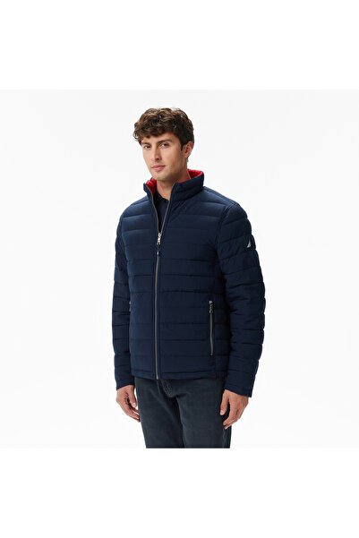 Nautica Erkek Lacivert Regular Fit Çift Taraflı Mont