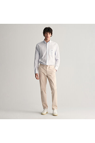 Gant Erkek Krem Slim Fit Chino Pantolon