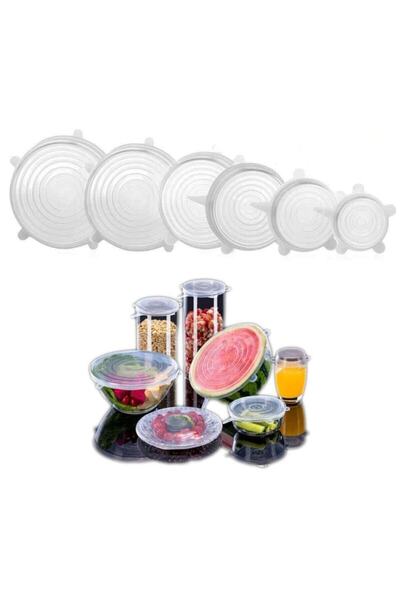 Merida Home 6-Piece Silicone Kitchen Cap and Silicone Pot Cap Stretch Lids