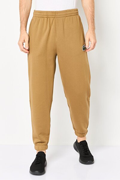 Lacoste Men Relaxed Fit Embroidered Logo Sweatpants, Tan