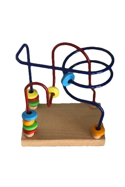 Saatistan Mini Ahşap Helezon Oyuncak Koordinasyon ve Dikkat Geliştirici Set