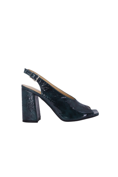 DİSPARİTA 26306R Genuine Patent Leather Heeled Women's Shoes