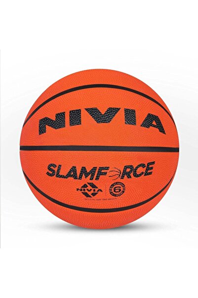 NIVEA Slam Force Rubber Basketball (Size: 7, Orange)