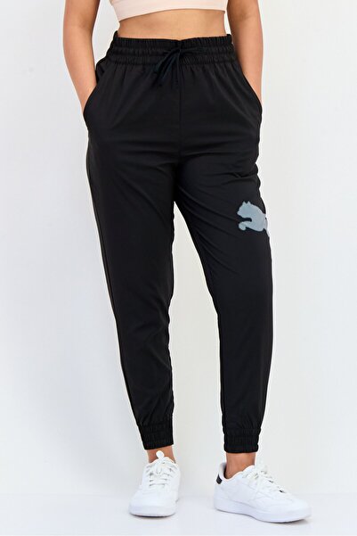 Puma Women Sportswear Fit Brand Logo Training Track Pants, Black