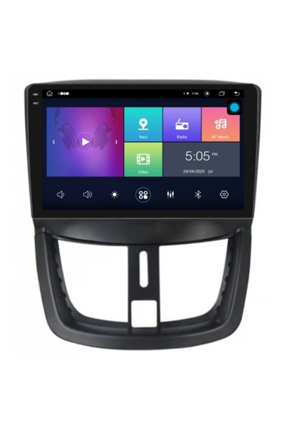 Piloton Navigație pentru Peugeot 206/206+ (1998-2012) - 2K QLED, 4GB RAM, 64G...