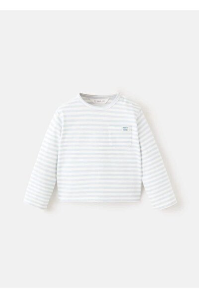 MANGO Baby Pamuklu çizgili tişört