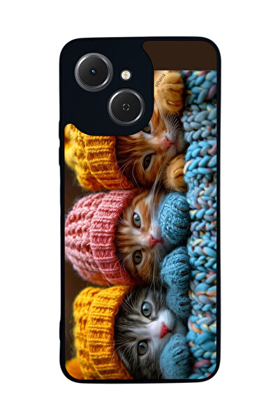 TECNO متوافق مع Spark 40C مطبوع، أسود غير لامع، سيليكون ناعم، واقي، غطاء ممتص للصدمات، حافظة