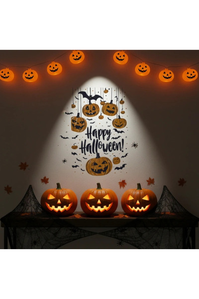 Marsilyan ايه جي ™   مجموعة ملصقات الحائط ذات الطابع الهالويني على شكل اليقطين