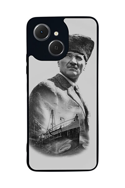 TECNO Spark 40C Compatible Printed , Matte Black, Soft Silicone, Protective, Shock Absorbing Cover, Case