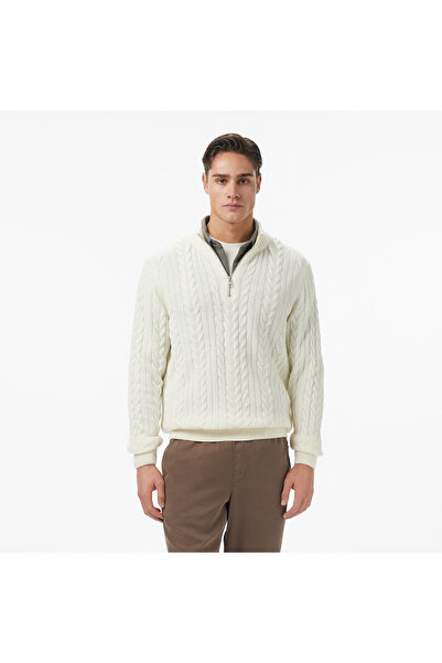 Nautica Erkek Krem Classic Fit Kazak