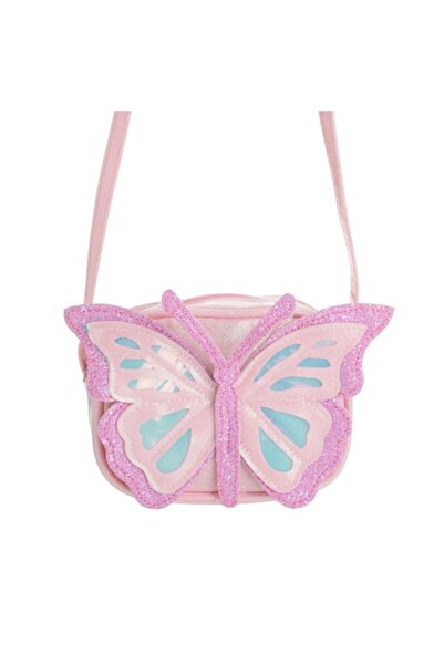 OEM Pink Glitter 3D Butterfly Purse for Children 18x7.5x12.5cm