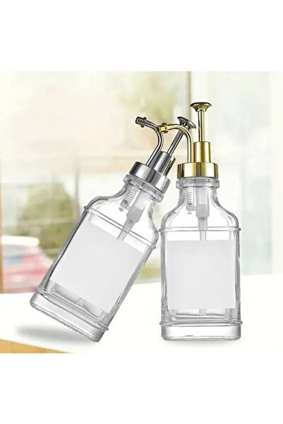 Epilons Chrome Color Glass Liquid Soap Dispenser Lotion Dispenser Nm-6637