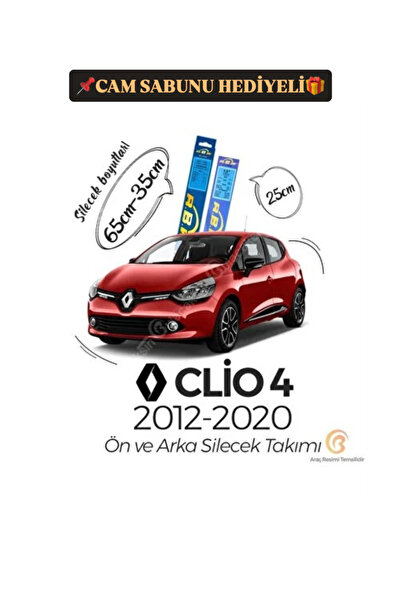 Rbw RENAULT CLIO 4 ÖN-ARKA SİLECEK TAKIMI (CAM SABUNU HEDİYELİ)
