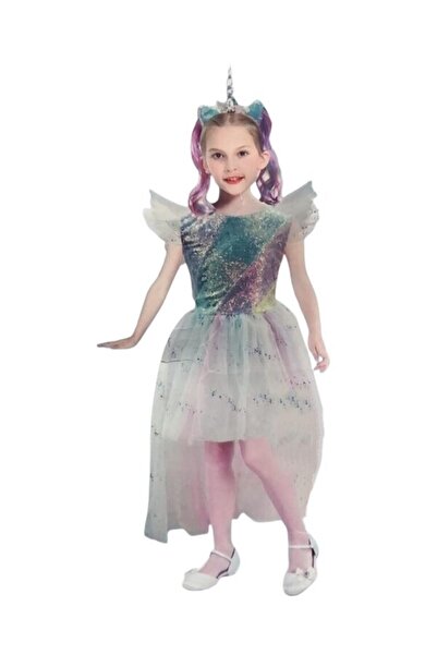 Other Enchanting girls' unicorn dress in rainbow shades