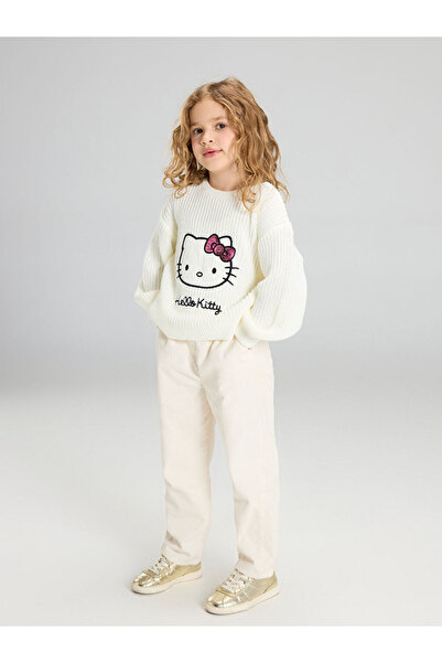 LC Waikiki Shining Store's Glittering Choices Girls' Velvet Pants with Waistband