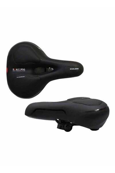 Endless Wide Bike Seat EL1047 with Reflective Red Safety Strip | Black