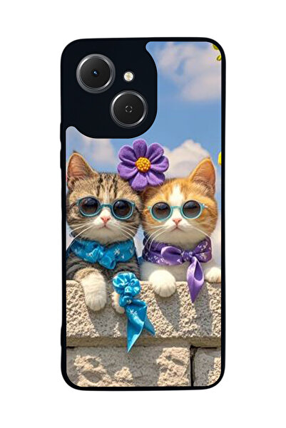 TECNO متوافق مع Spark 40C مطبوع، أسود غير لامع، سيليكون ناعم، واقي، غطاء ممتص للصدمات، حافظة