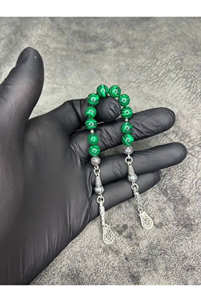 Mos Tespih Zaza Sallamalık Malakit Taş Doğaltaş Tesbih