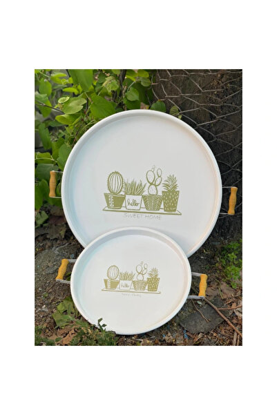 Epilons Zenvia-4567 double round presentation tray set