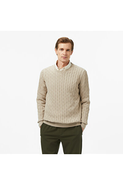 Nautica Erkek Bej Classic Fit Kazak