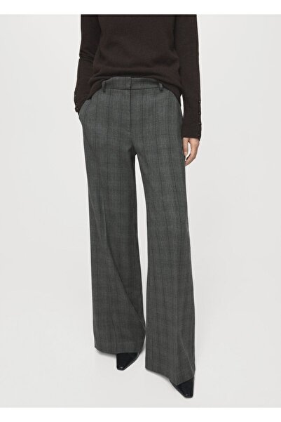 MANGO Woman Kareli wideleg kumaş pantolon