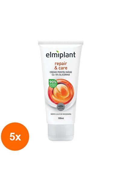ELMIPLANT Set of 5 x Elmiplant Repairing Hand Cream, 100 ml