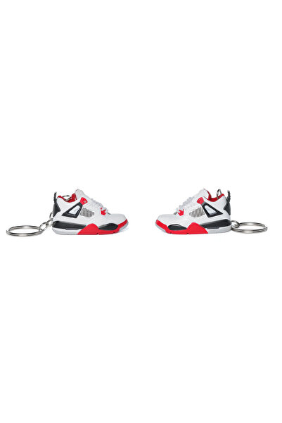 JORDAN 4 Retro Fire Red Keychains Set