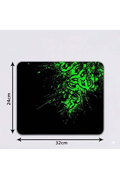 Generic Gaming Mouse Pad 24*32cm Locking Edge Mouse Mat Speed Version Black/Green