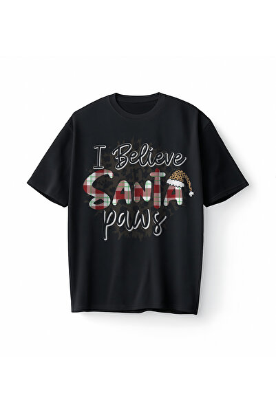 Bumeta تي شيرت عيد الميلاد سانتا باوز دوج مطبوع قصة فضفاضة للجنسين