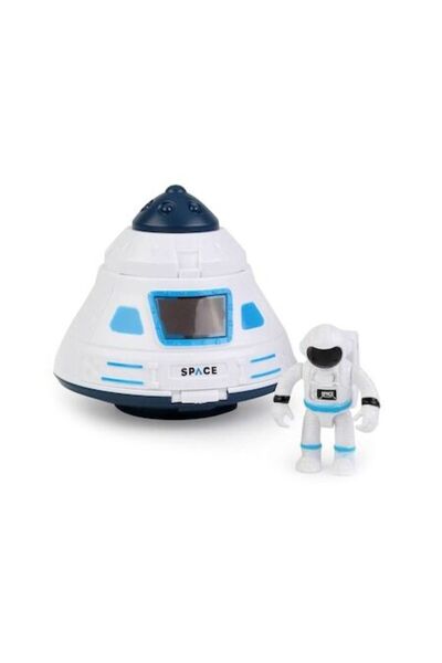 UnderShop Figurină astronaut cu navă spațială și lumină, ATU-086314