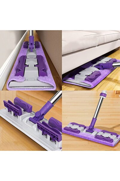 Nobera Mandallı Mop Seti + 1 Yedek Bez - Yüzey Temizleme Havlusu Uyumlu 80 -1...