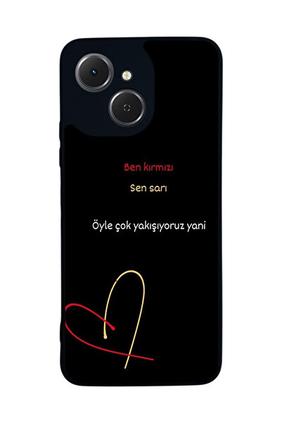 TECNO Spark 40C Uyumlu Baskılı, Mat Siyah,Yumuşak Silikon, Koruyucu,Şok Emici...
