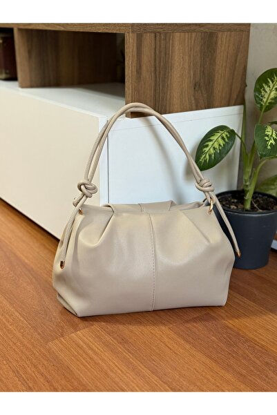 Bagnest Geantă de umăr pentru femei de mărime medie cu detaliu de nod