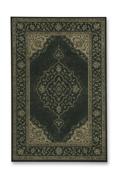 Rugs Modern Halı MOSSO Koyu Yeşil Temalı Etnik Motifler Desenli Dokuma Taban ...