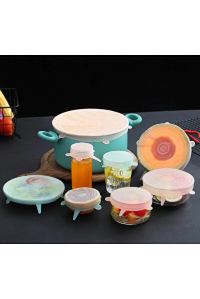 Marsilyan Ieg ™   Silicone Food Storage Cover Set 6 Pieces