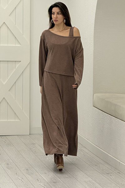 Act Pepicino Kids&Boutique Bej Bluz Elbise Takım 3424