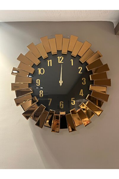 TUFAN COLLECTİON Piyano Gold Duvar Saati