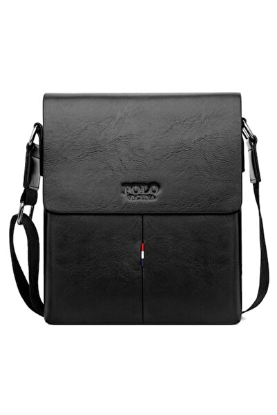 OEM Geantă bărbătească Loriouz, piele ecologică PU, neagră