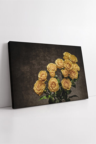 KOSS Dijital Buchet de trandafiri galbeni pictură pe pânză Compoziție florală...