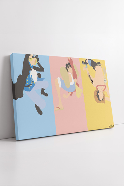 KOSS Dijital Pictură de artă minimalistă One Piece Ace Luffy Sabo Ilustrație ...