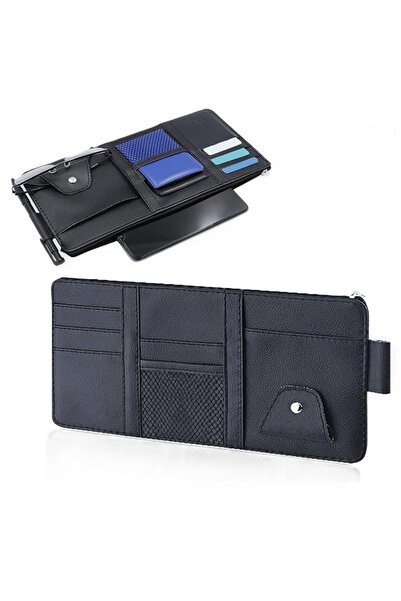 OEM Organizer case for documents, cards, miscellaneous, for sun visor, black, 30x15cm