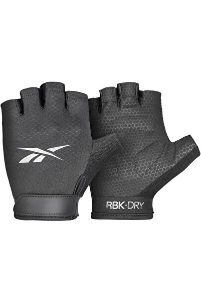 Reebok Fitness Gloves - Black Medium, Breathable Padded Workout Gloves with Enhanced Grip