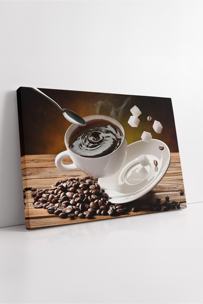 KOSS Dijital Pictură decorativă pe pânză pentru bucătărie modernă, cu ceașcă ...